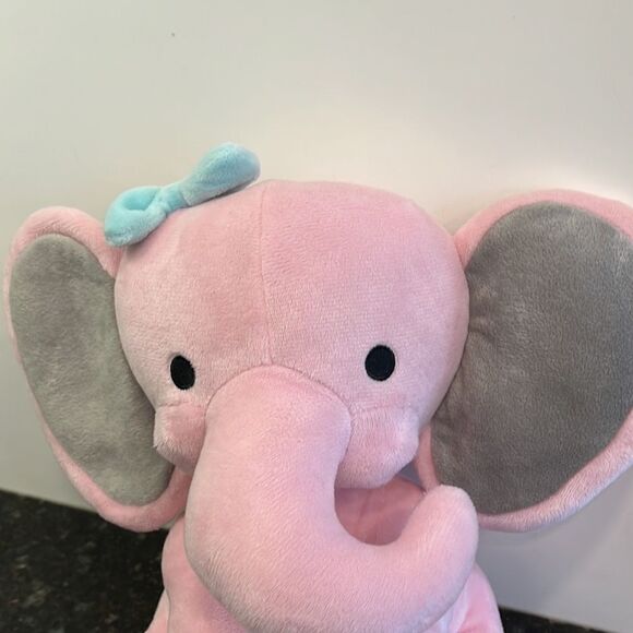 Twinkle Toes Pink and Gray Plush 10in Elephant Hazel Bedtime Originals - Picture 2 of 8